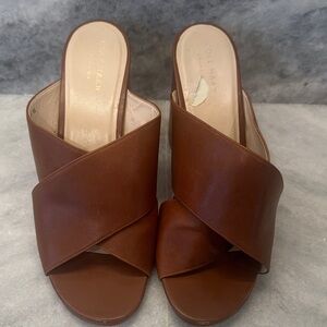 Cole Haan Women's Tan Leather Clogs
